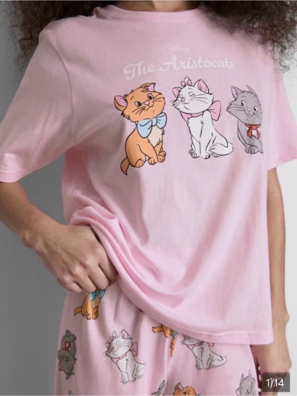 Primark Pink Disney The Aristocats Graphic Tee & pants Set